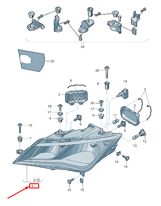 new seat leon 5f front left headlight rhd 5f2941005a original