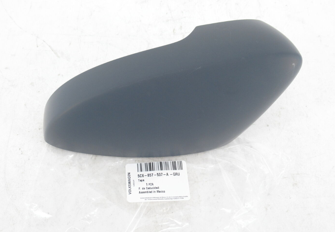 NEW VW BEETLE A5 FRONT LEFT DOOR MIRROR COVER CAP 5C6857537AGRU ORIGINAL