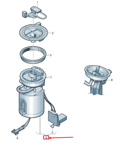 NEW VOLKSWAGEN PASSAT B6 IN-TANK FUEL PUMP 561919051D ORIGINAL