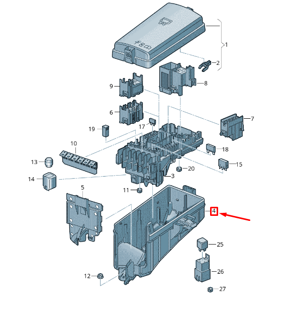NEW VW GOLF VII 5G MK7 LOWER FUSE BOX COVER 5Q0907361D ORIGINAL