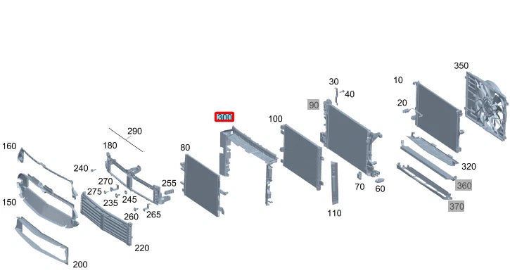 NEW MB CLA COUPE C118 RADIATOR UPPER AIR DUCT SEGMENT A1775050100 ORIGINAL