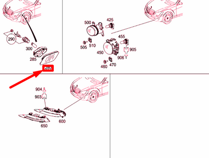NEW MERCEDES-BENZ S W221 FRONT RIGHT SIDE MARKER INDICATOR A2218200621 ORIGINAL