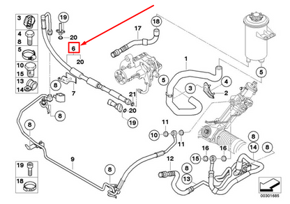 new bmw x5 e70 expansion hose section 32416787707 6787707 original