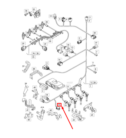 new vw arteon camshaft adjuster flat contact connection 2 pin 4f0973702a