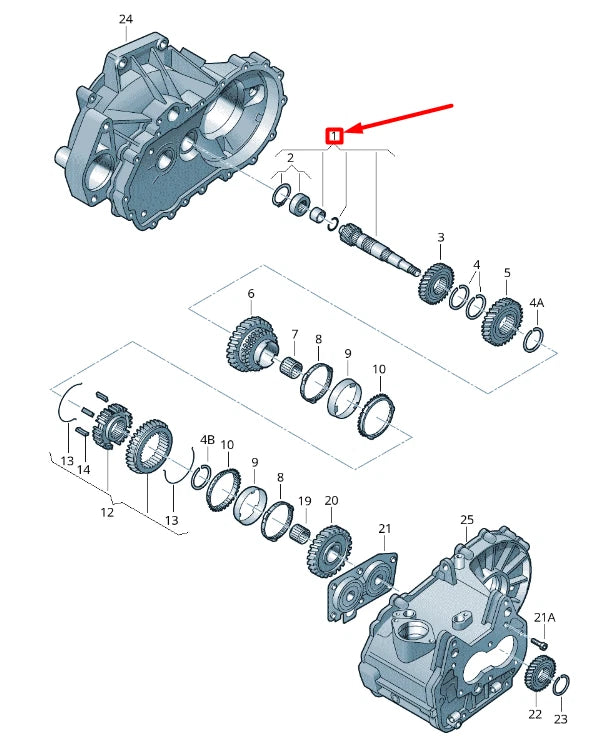NEW VOLKSWAGEN CADDY 2K MK3 GEARBOX OUTPUT SHAFT 02T311198M ORIGINAL