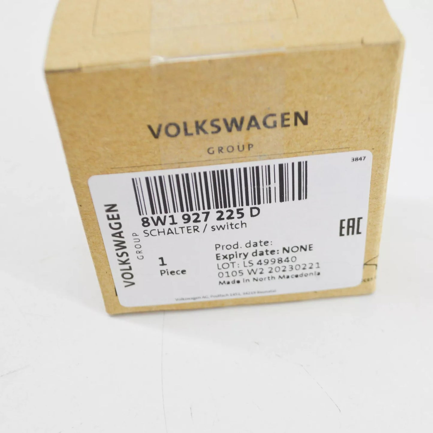 NEW AUDI A5 SPORTBACK F5 HANDBRAKE BUTTON LHD 8W1927225D ORIGINAL