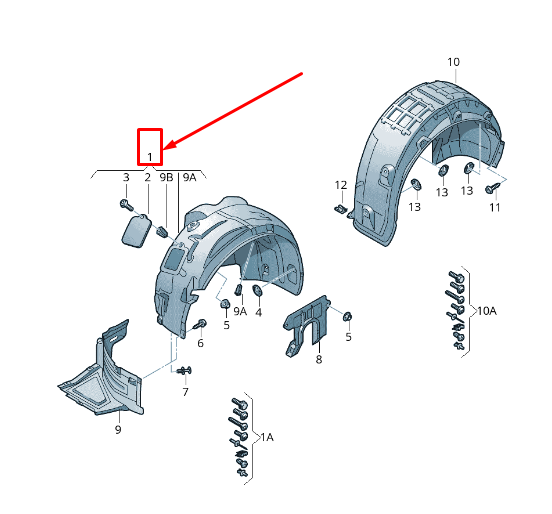 new audi a6 allroad 4g front left inner fender liner 4g9821133a original