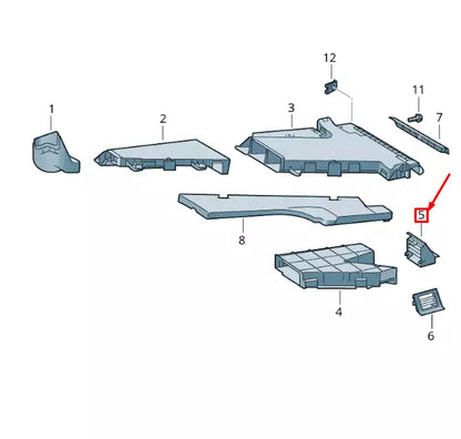 NEW VOLKSWAGEN CRAFTER 2F MK1 RIGHT FOOTWELL VENT LHD 2E1819154