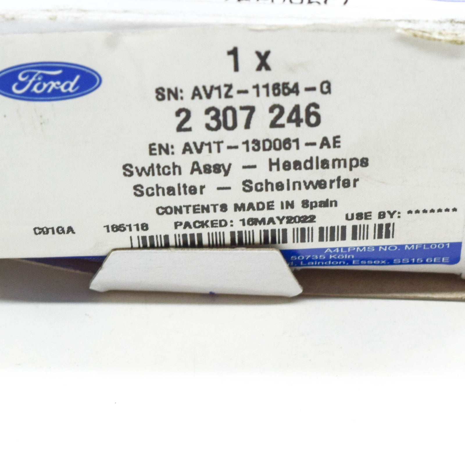 new ford ecosport mk2 headlight switch unit av1t-13d061-ae 2307246 original