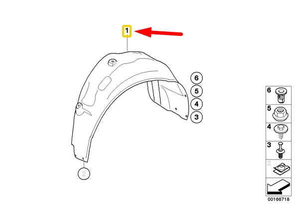 NEW BMW 1 M COUPE E82 REAR LEFT WHEEL HOUSING LINER 51718051593 ORIGINAL