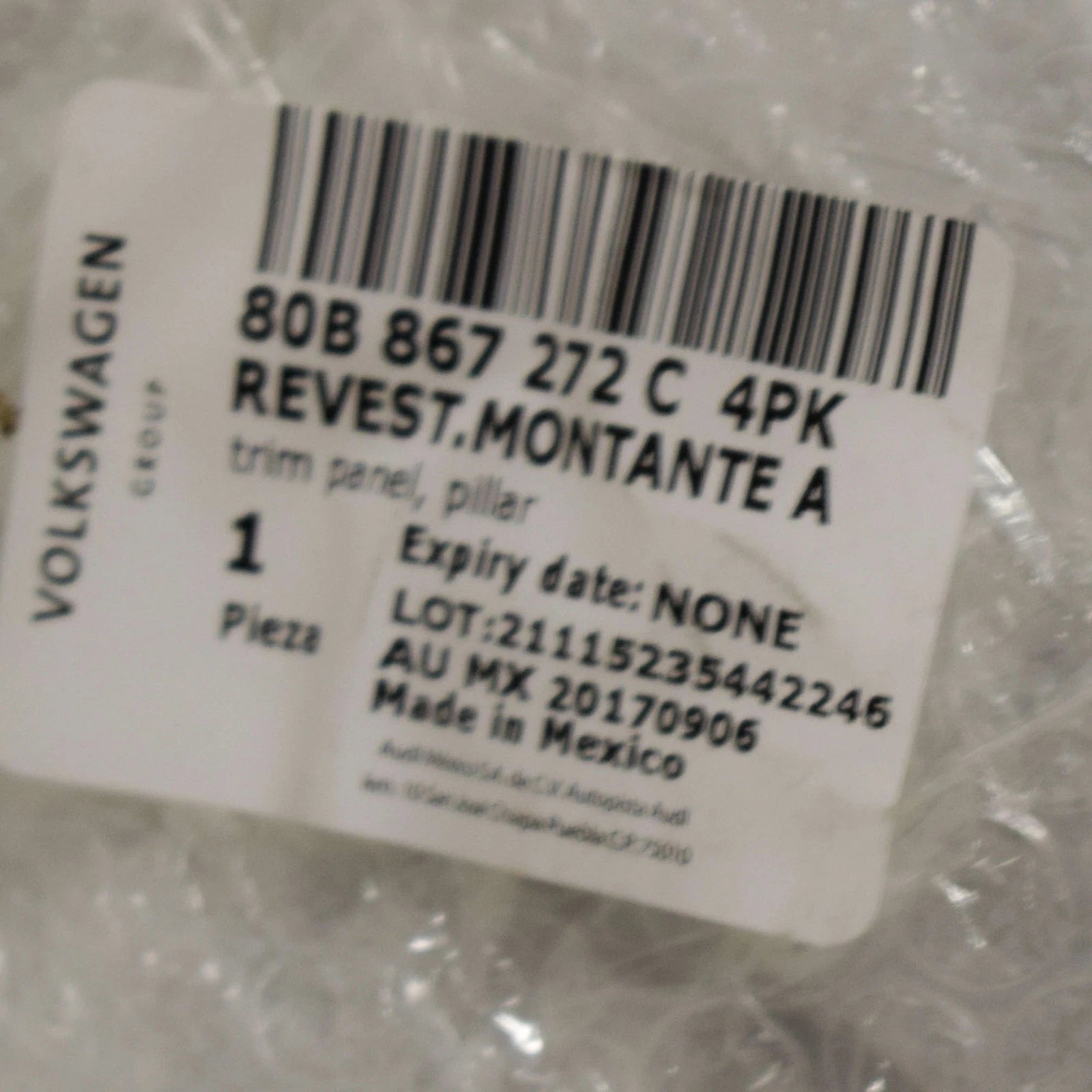 NEW AUDI Q5 80A INTERIOR RIGHT KICK PANEL TRIM LHD 80B867272C4PK