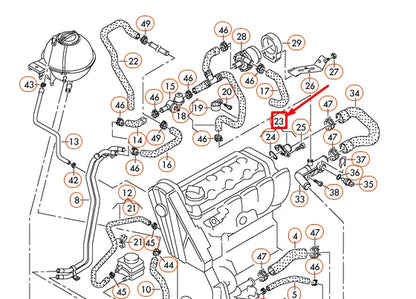 NEW VW CRAFTER 2E COOLANT CONNECTION PIECE 076121132B ORIGINAL