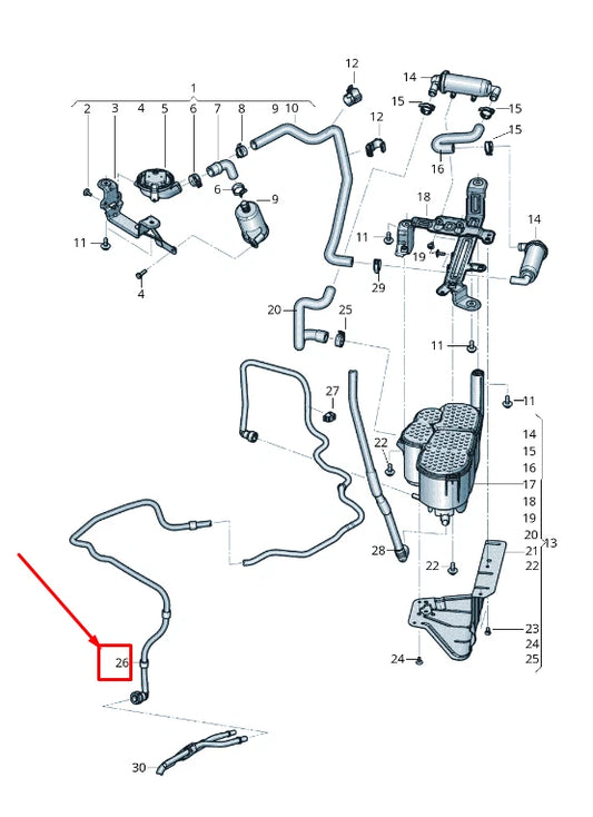 NEW AUDI Q7 4M EVAPORATIVE EMISSIONS SYSTEM BREATHER LINE 4M0201995R