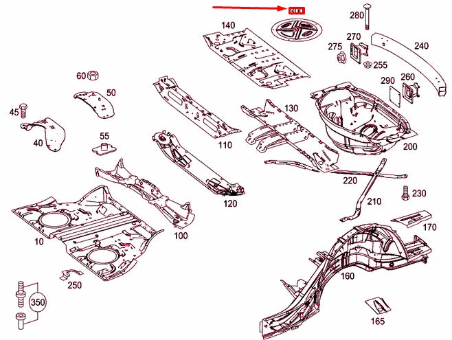 NEW MERCEDES-BENZ R W251 FUEL TANK ACCESS COVER A2516160189 ORIGINAL