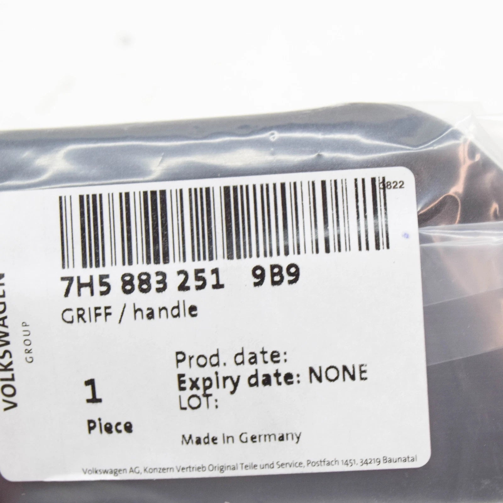 NEW VW TRANSPORTER T5 REAR BACKREST ADJUSTMENT HANDLE 7H58832519B9 ORIGINAL