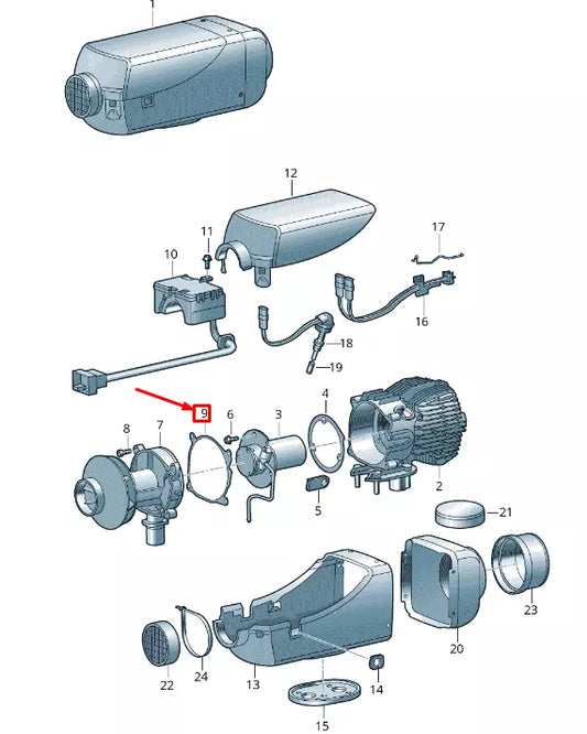 NEW VOLKSWAGEN CRAFTER 2F MK1 AUXILIARY HEATER SEAL 2E0819037C