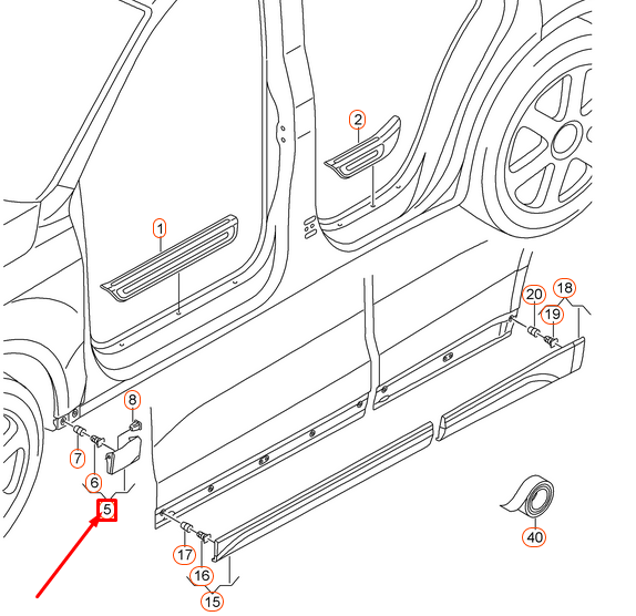 NEW AUDI Q5 8R FRONT RIGHT FENDER PRIMED LINING 8R0854960GGRU ORIGINAL