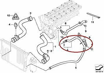 NEW BMW 3 E46 COOLANT HOSE PIPE 11537502525 7502525 2.5 PETROL ORIGINAL