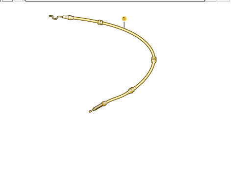 new volkswagen amarok s1b hand brake cable 2h6609721b original