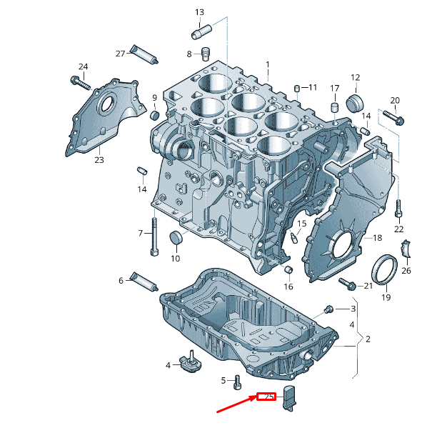 new vw touareg 7p mk2 engine oil sump cover cap 022103534a original