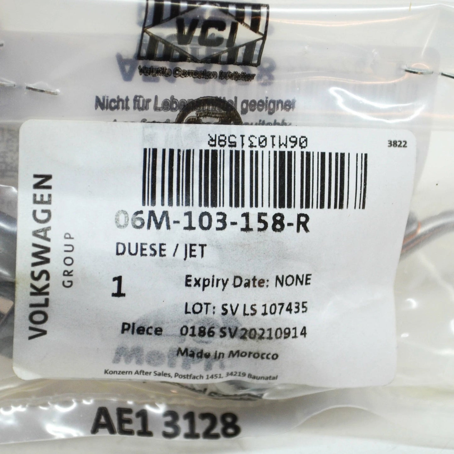 NEW VOLKSWAGEN TOUAREG CR OIL SPRAY JET 06M103158R