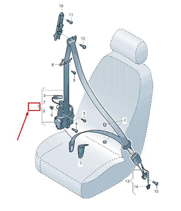 new audi a7 sportback 4g front left seatbelt 4g8857705h87r original