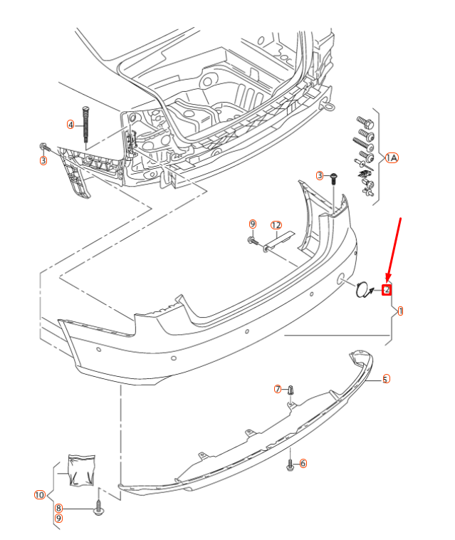 new audi a6 c7 rear bumper cover tow eye cover 4g5807441gru original