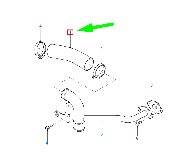 new ford mondeo mk3 egr air hose 1127828 1c1q-9351-ad original