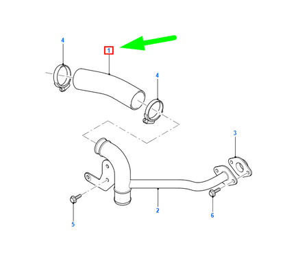 new ford mondeo mk3 egr air hose 1127828 1c1q-9351-ad original