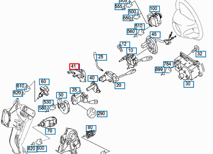 NEW MERCEDES BENZ W211 STEERING ANGLE SENSOR CONTROL UNIT A2115450116 ORIGINAL