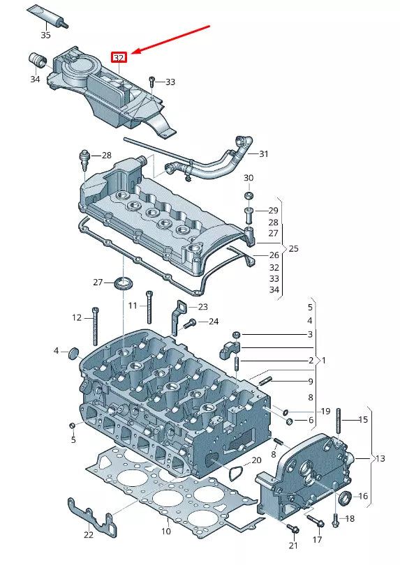 NEW AUDI A3 8P OIL SEPARATOR 022103515B