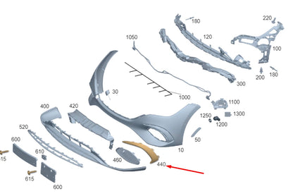 NEW MERCEDES-BENZ EQE V295V FRONT BUMPER RIGHT TRIM A2958855200 ORIGINAL