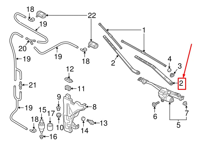 NEW AUDI A4 AVANT B9 FRONT LEFT WIPER ARM 8W19554071P9 ORIGINAL