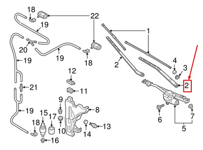 NEW AUDI A4 AVANT B9 FRONT LEFT WIPER ARM 8W19554071P9 ORIGINAL
