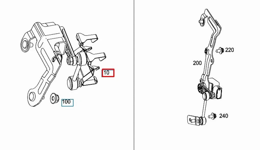 NEW MERCEDES-BENZ E W213 REAR LEFT HEIGHT LEVEL SENSOR A2139056707 ORIGINAL