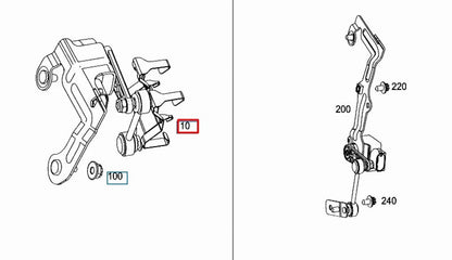 NEW MERCEDES-BENZ E W213 REAR LEFT HEIGHT LEVEL SENSOR A2139056707 ORIGINAL