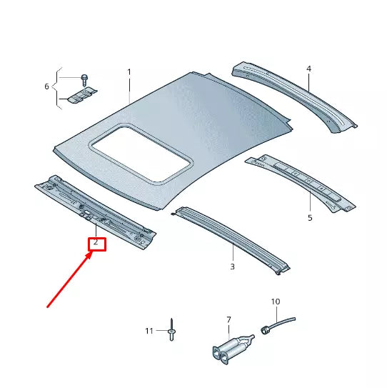 NEW AUDI A7 SPORTBACK 4G FRONT INNER ROOF FRAME 4G8817995A