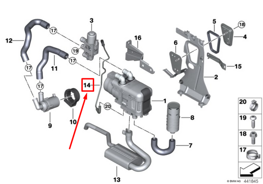 new bmw 5 g30 fuel hose 64129357977 9357977 original