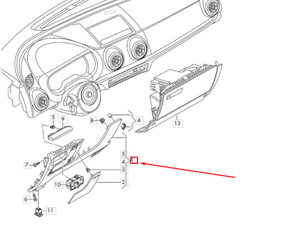 new audi a3 8v dashboard left side tray trim lhd 8v1863075d6ps original