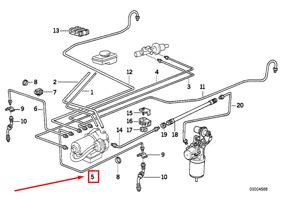 NEW BMW 3 COMPACT E36 FRONT BRAKE PIPE 34326755505 6755505 ORIGINAL