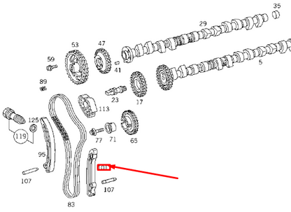 NEW MERCEDES-BENZ SPRINTER 906 TIMING CHAIN GUIDE RAIL A6110520416 ORIGINAL