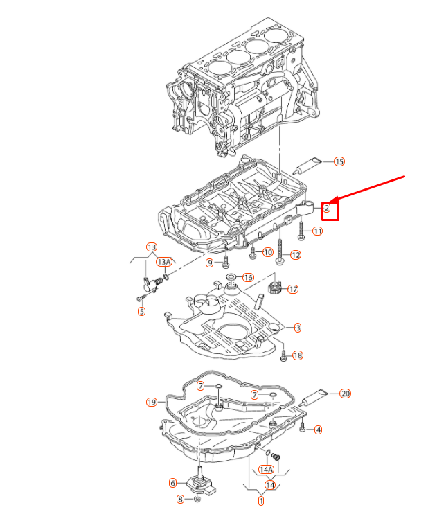 new audi a4 b8 engine oil sump upper part 06h103603an original