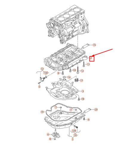 new audi a4 b8 engine oil sump upper part 06h103603an original