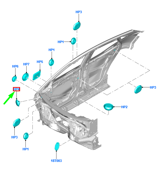 new ford puma body plug 2024095 w712887-s300 original