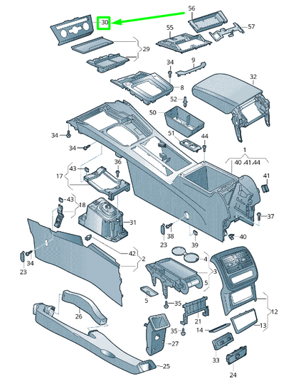 new vw passat b8 3g dashboard heater controls trim lhd 3g1863041yi2 original