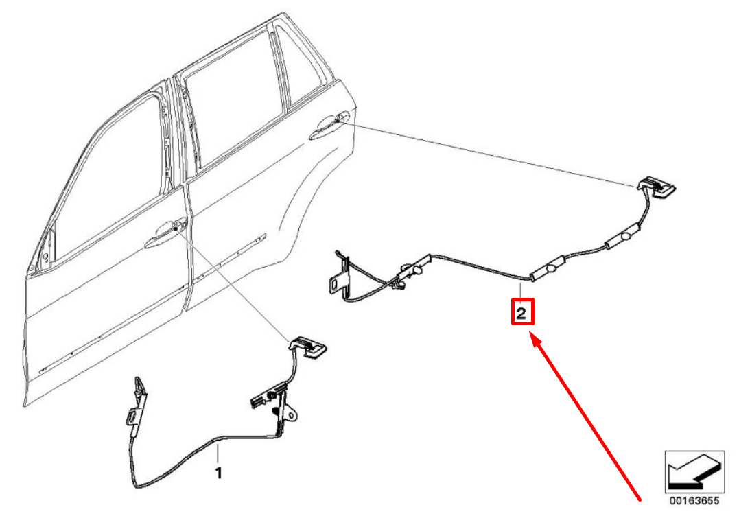 new bmw x5 e70 rear right door handle light exterior 7184662 63177184662