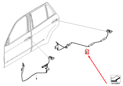 new bmw x5 e70 rear right door handle light exterior 7184662 63177184662