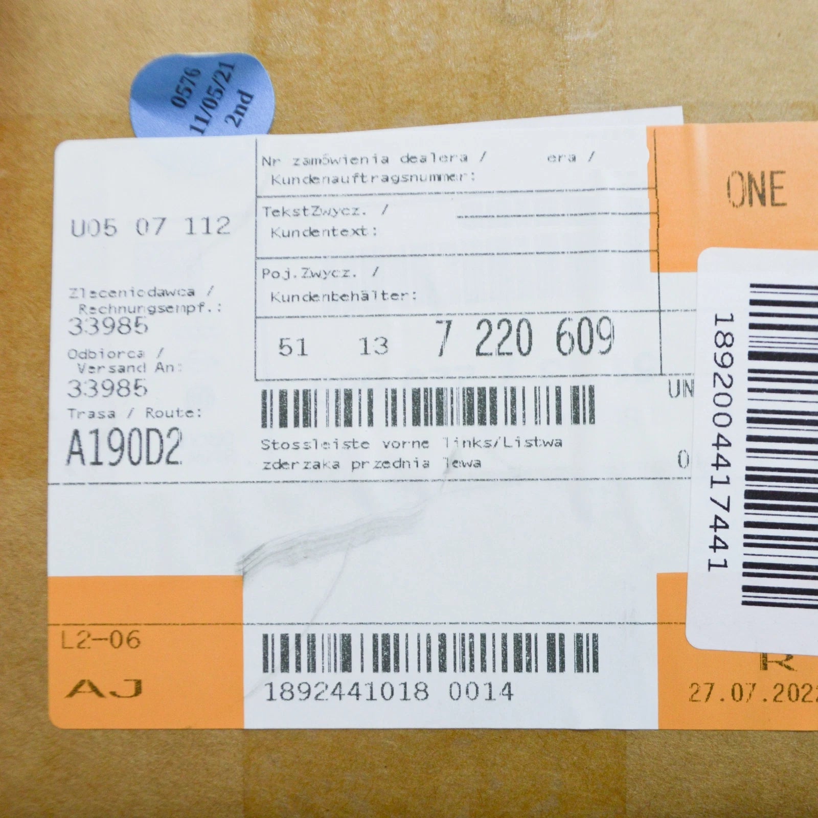 NEW BMW X3 F25 FRONT LEFT PANEL X-LINE ROCKER MOULDING 51137220609 ORIGINAL