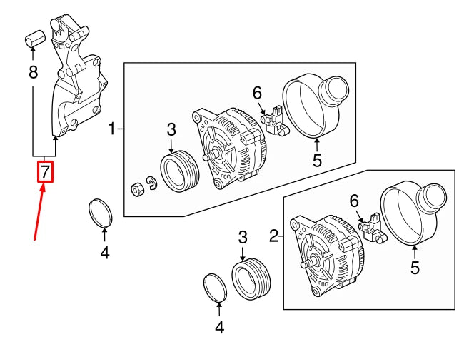 NEW AUDI A3 SPORTBACK 8P ALTERNATOR MOUNT BRACKET 03L903139D ORIGINAL