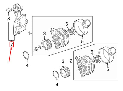 NEW AUDI A3 SPORTBACK 8P ALTERNATOR MOUNT BRACKET 03L903139D ORIGINAL